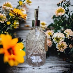 🆕 Bee 🐝 Glass Soap Dispenser!